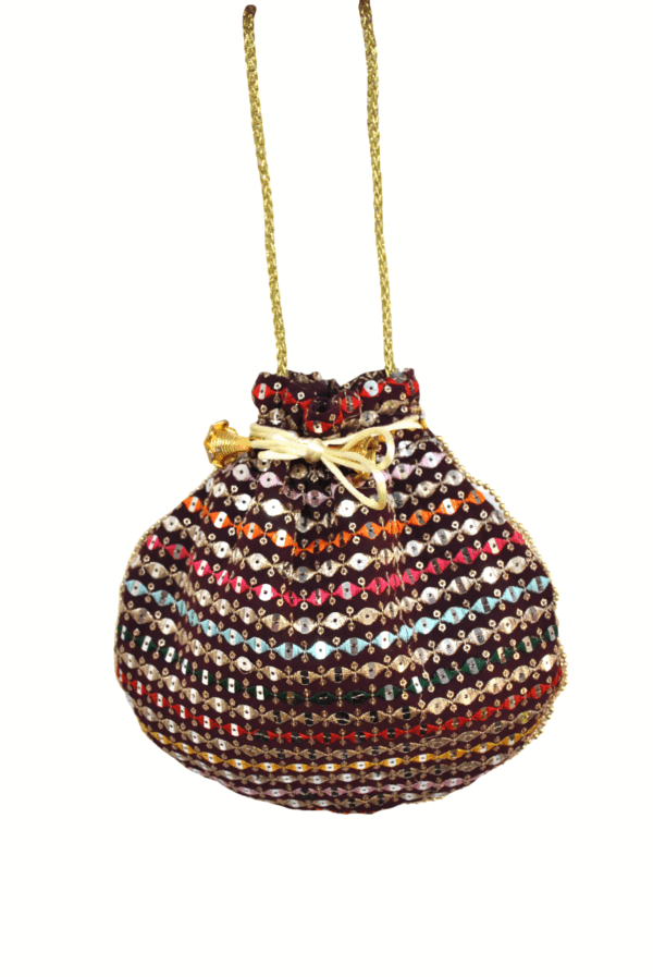 Bombonera granate bordados - Imagen 2