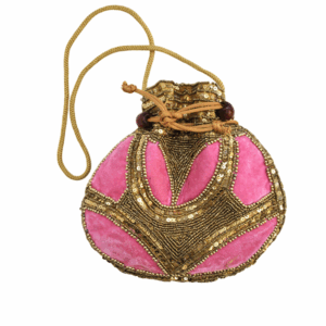 Bombonera rosa chicle y oro