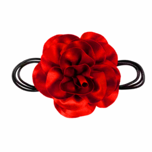 Collar flor roja