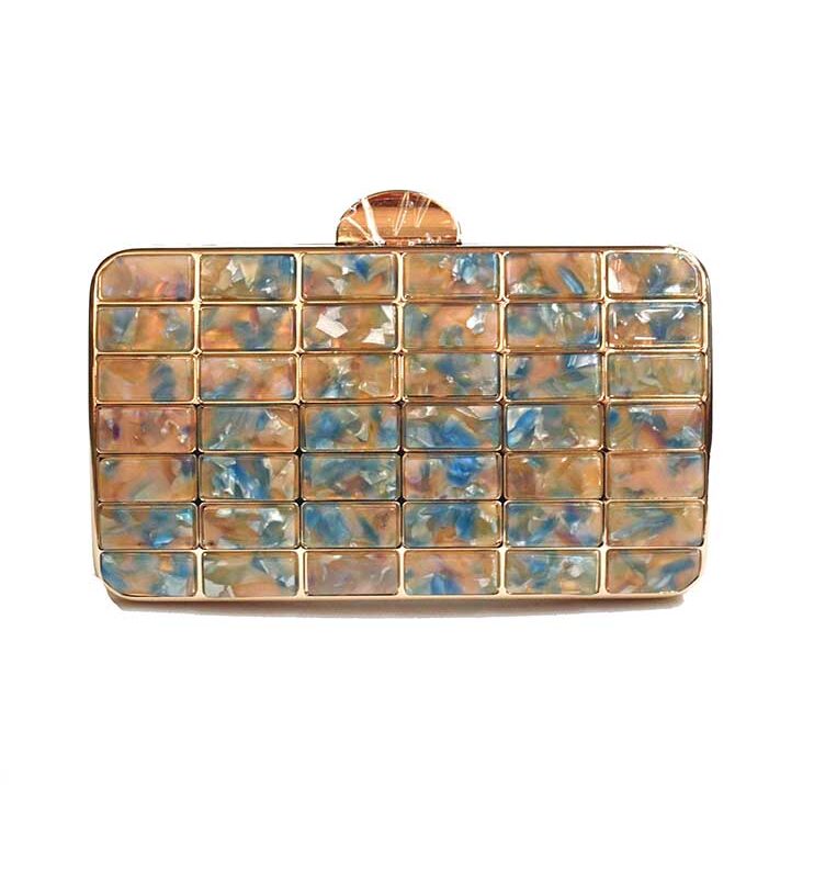 Bolso clutch mosaicos multi