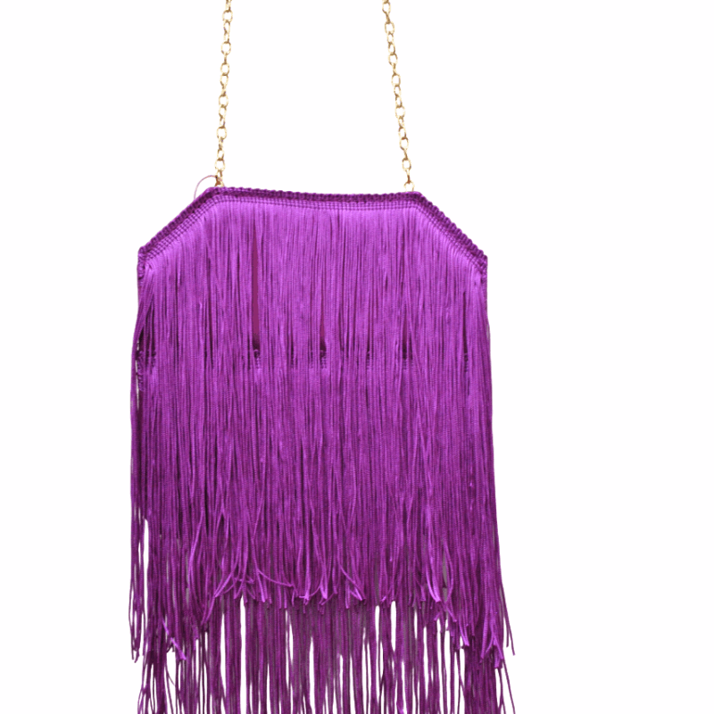 Bolso clutch bugamvilla flecos