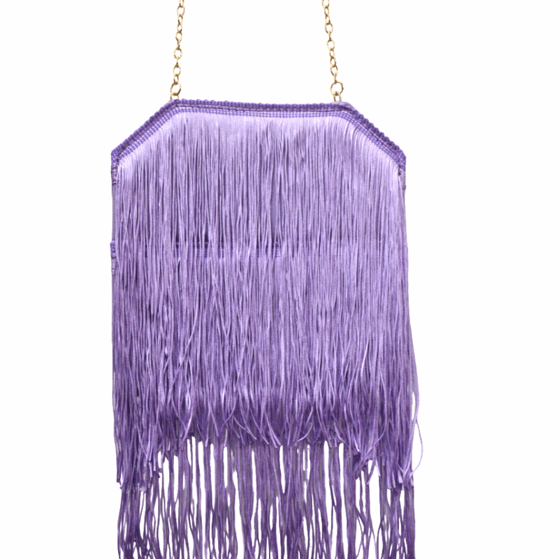 Clutch flecos lilas