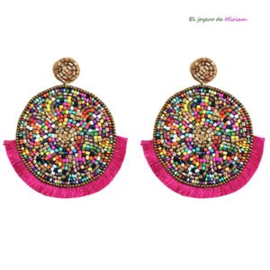 Pendientes cuentas multicolor