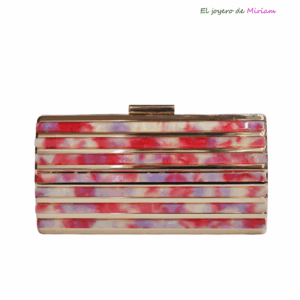 Bolso de fiesta clutch nácar combi