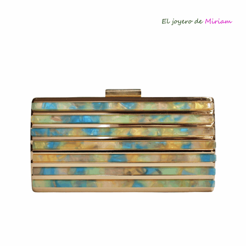 Bolso clutch multi nácar