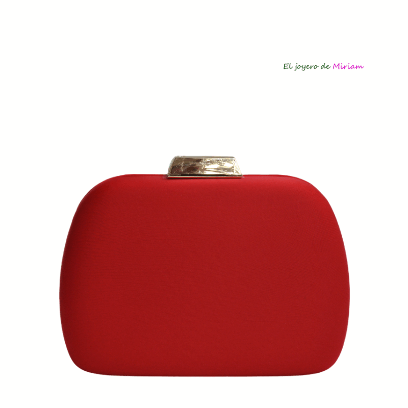 Bolso clutch rojo raso