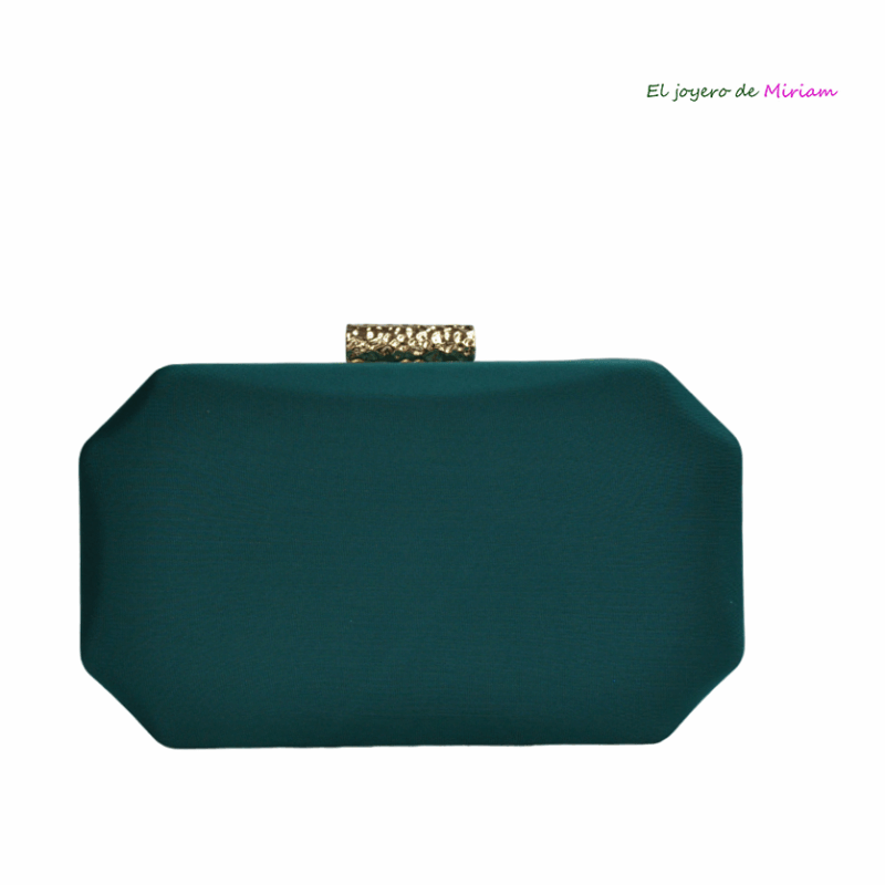 Bolso clutch verde raso