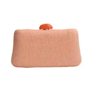 Bolso clutch naranja rafia