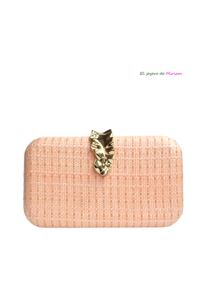 Clutch naranja salmón y oro