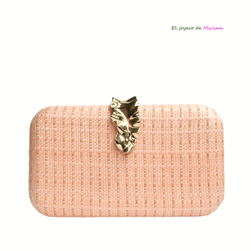 Clutch naranja salmón y oro