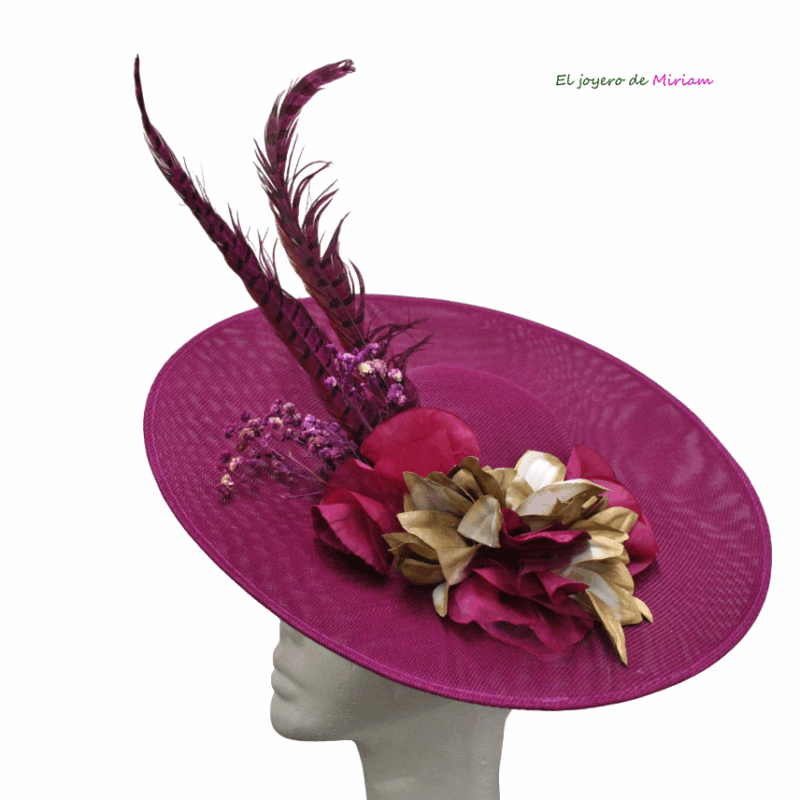 Tocado canotier bugamvilla