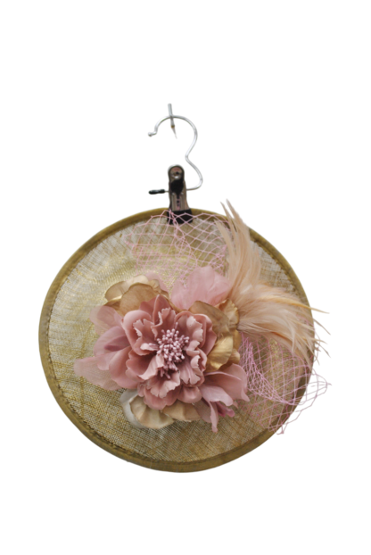 Tocado dorado y rosa nude - Imagen 4