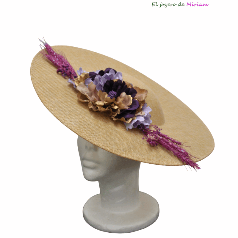 Tocado flores y espigas