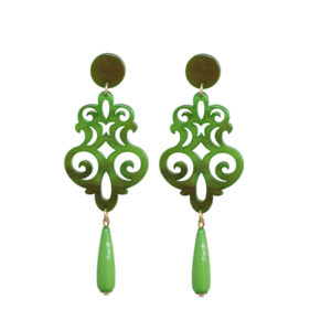 Pendientes verdes flamenca