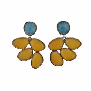 Pendientes mostaza y petróleo