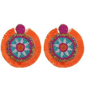 Pendientes cuentas multicolor