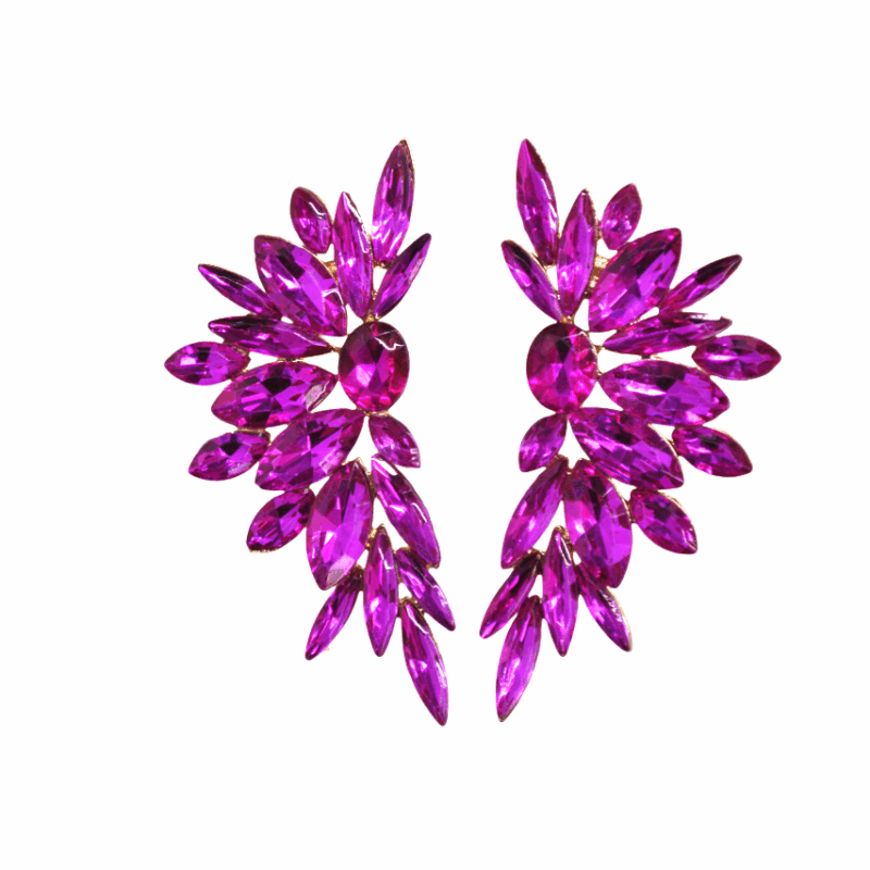 Pendientes bugamvilla cristal