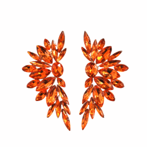 Pendientes naranjas cristal