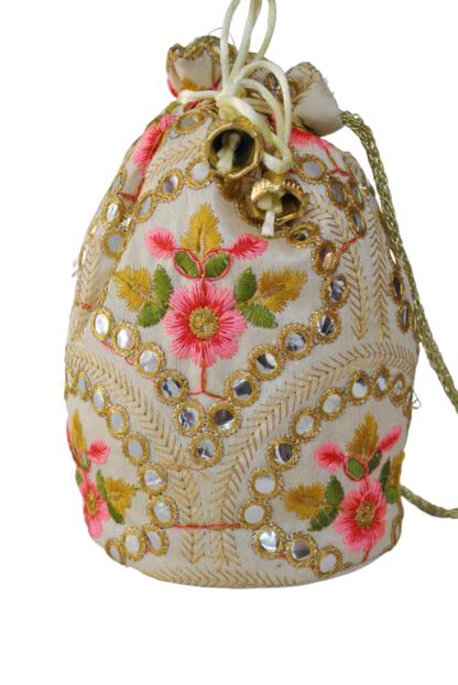 Bombonera beige bordados - Imagen 2