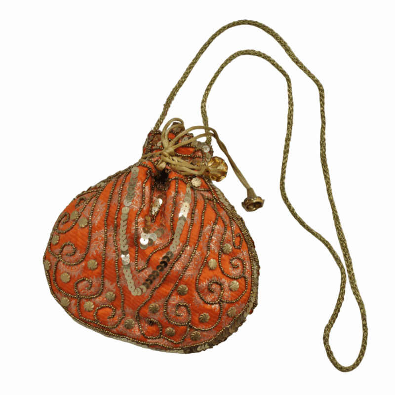 Bombonera naranja y oro