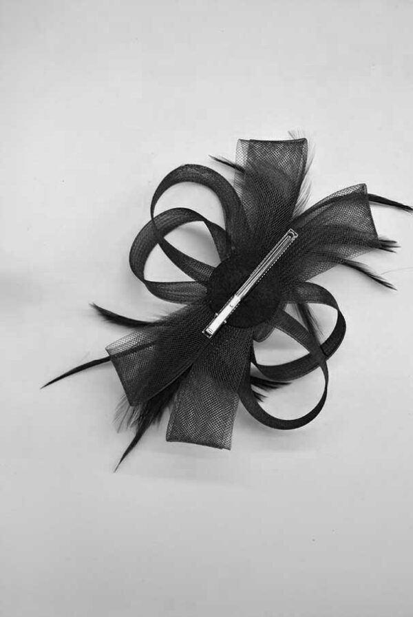 Flor tocado mediano negro - Imagen 2