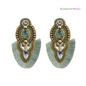 Pendientes étnicos kaki