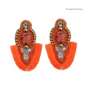 Pendientes étnicos naranjas