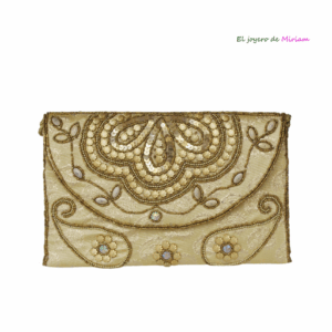 Cartera de sobre dorada