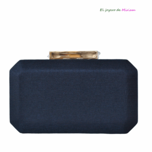 Clutch azul marino textura