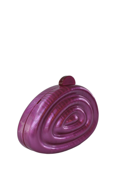 Bolso clutch nácar berenjena - Imagen 2