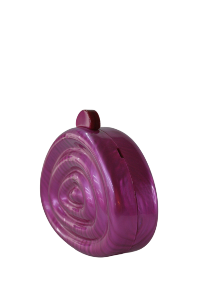 Bolso clutch nácar berenjena - Imagen 3