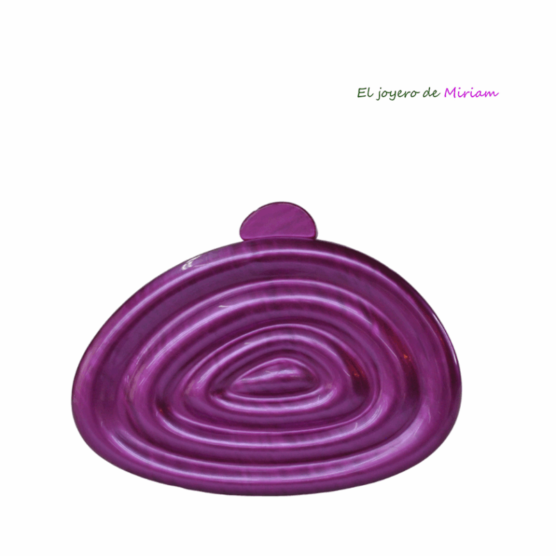 Bolso clutch nácar berenjena