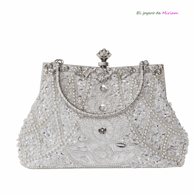 Bolso clutch joya con cuentas