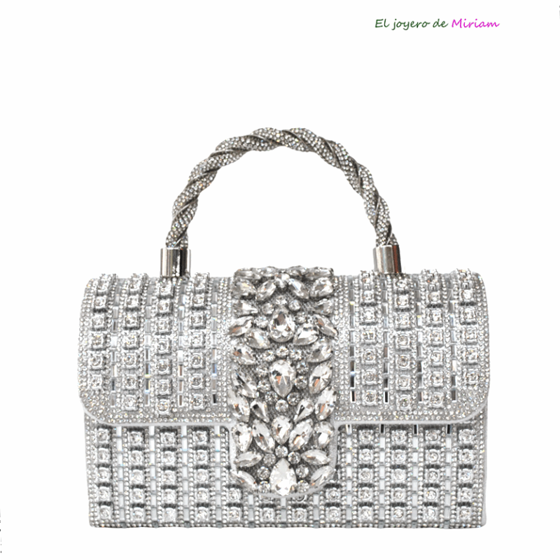 Bolso joya plata con asa