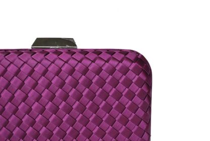 Bolso clutch berenjena y plata - Imagen 2