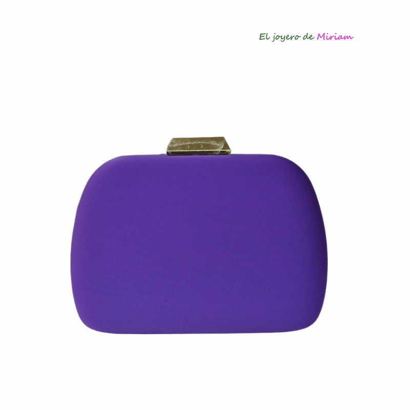 Bolso clutch ovalado morado