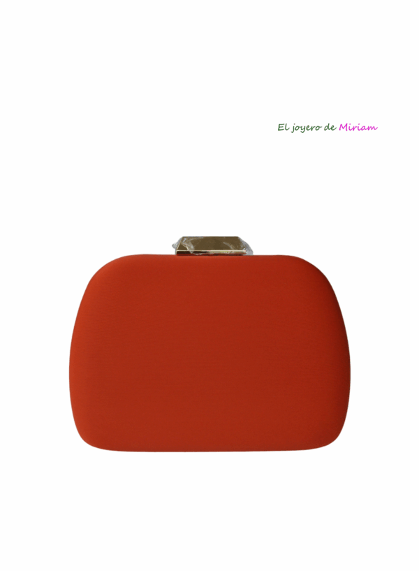 Bolso clutch ovalado naranja