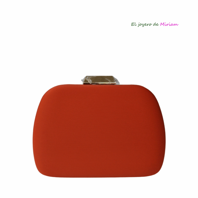 Bolso clutch ovalado naranja