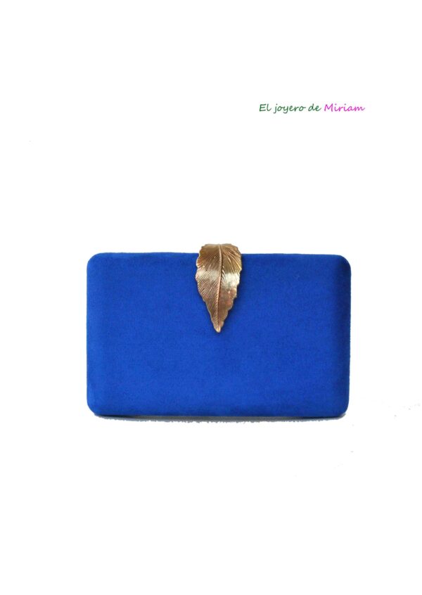 Bolso clutch azul klein hoja