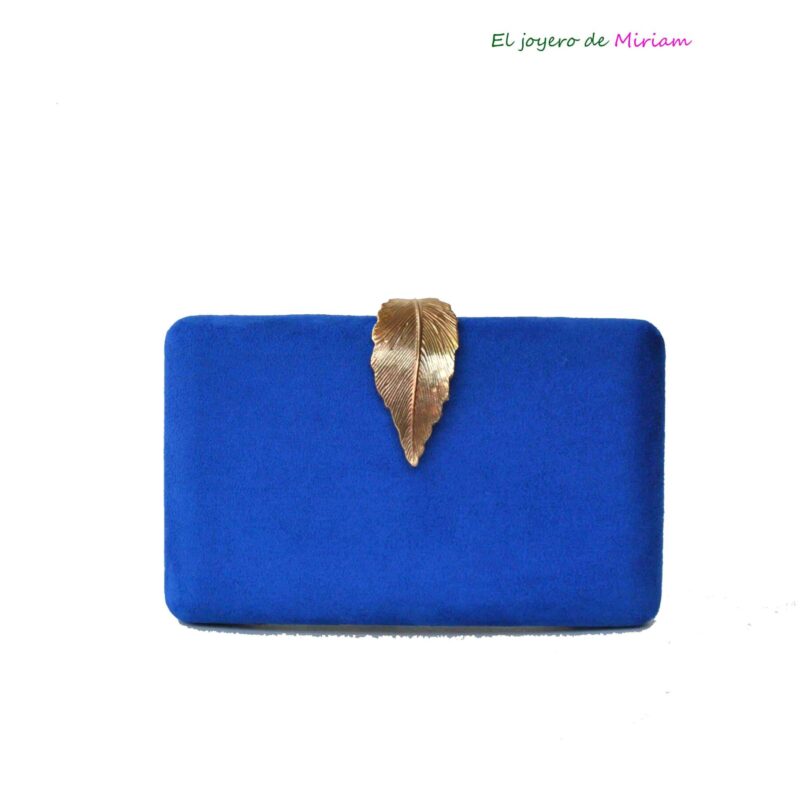 Bolso clutch azul klein hoja