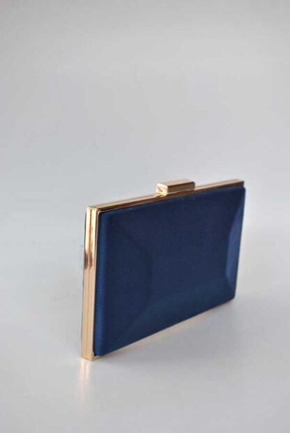 Clutch marino moldura oro - Imagen 2