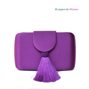 Clutch raso bugamvilla flecos