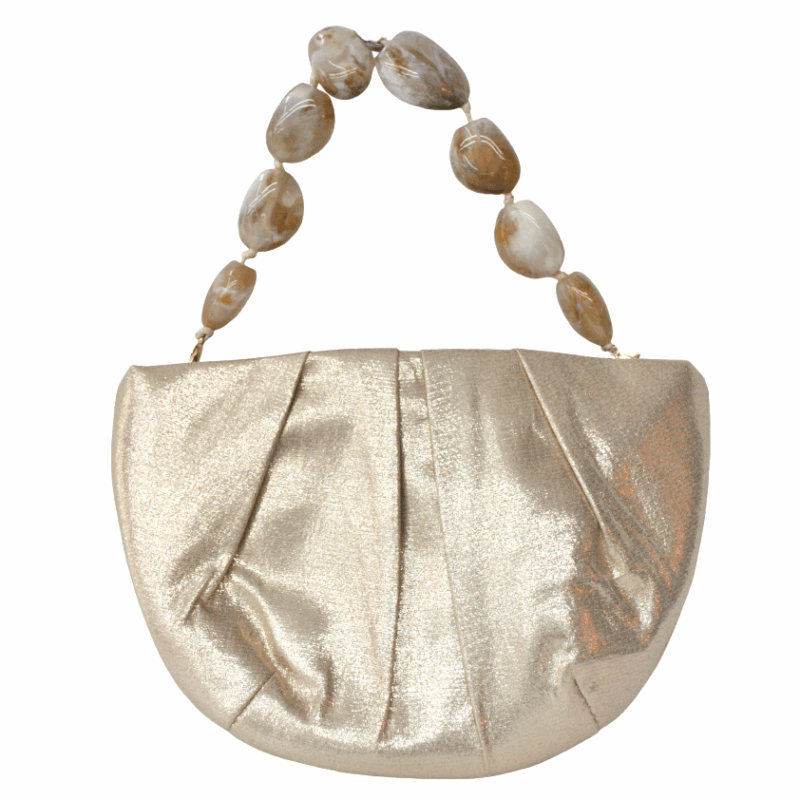 Clutch dorado asa piedras