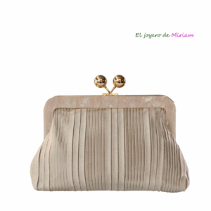 Clutch beige antelina y nácar