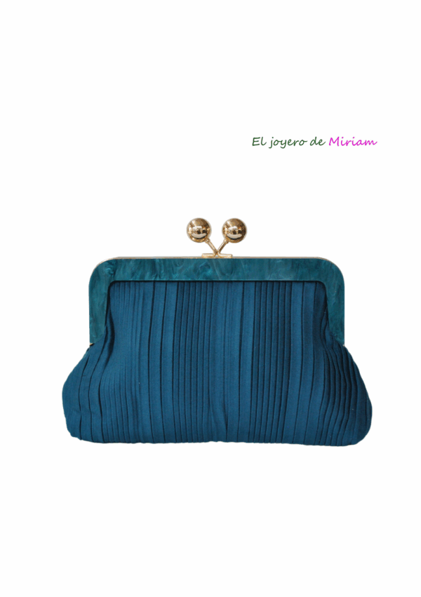 Clutch petróleo antelina y nácar