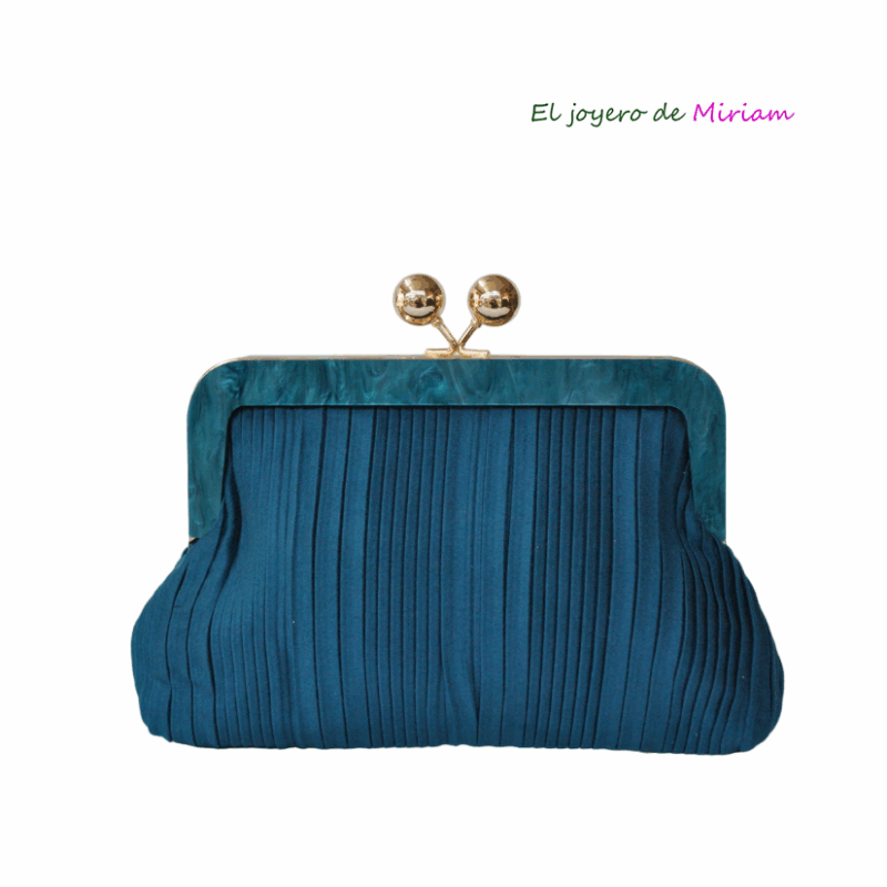 Clutch petróleo antelina y nácar