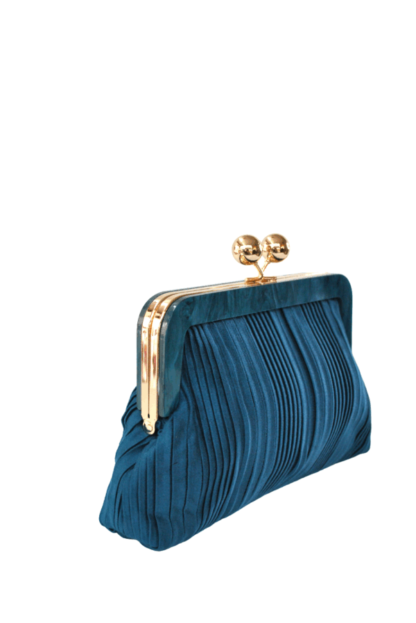 Clutch petróleo antelina y nácar - Imagen 2