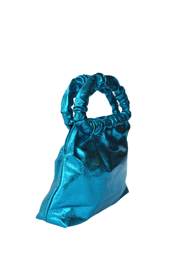 Clutch azul metalizado asa - Imagen 2