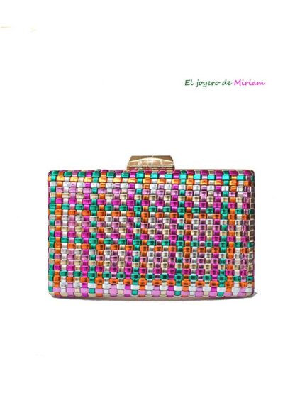 Clutch metalizado trenzados