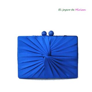 Clutch raso azul eléctrico